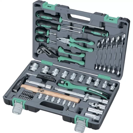 Набор инструмента 1/2  Cr-V S2 усиленный кейс 58 предм. STELS 14113 купить в Перми