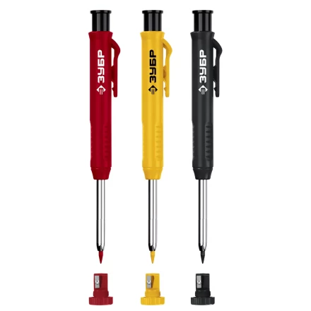 ЗУБР АСК набор: 18 сменных грифелей: 6ч + 6ж + 6к ( d 2,8 мм, HB), 3 автоматических карандаша (06312-H6) купить в Перми