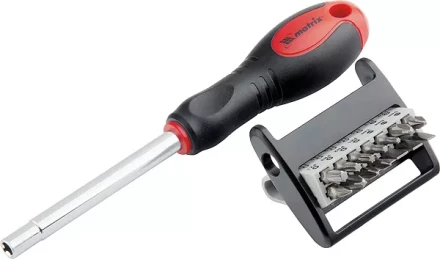 Отвёртка с набором бит,CrV,14шт MATRIX 11337 купить в Перми