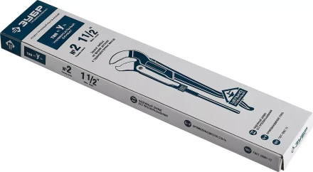 Ключ трубный рычажный ЗУБР &quot;ПРОФЕССИОНАЛ&quot;, тип &quot;S&quot;, изогнутые губки для труднодоступ мест, цельнокованный, Сr-V, № 2, 1,5&quot; 27336-2_z01 купить в Перми