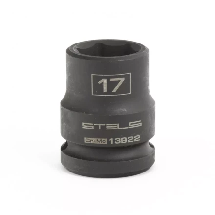 Головка ударная шестигранная 17 мм 1/2&quot; CrMo Stels 13922 купить в Перми