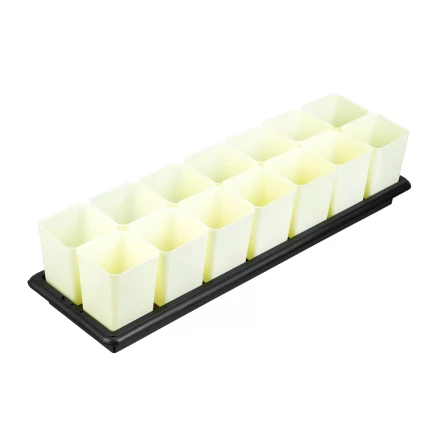 Набор для рассады Palisad, поддон 600х185х45 мм, с дренажной системой, 14 горшочков по 460 мл., 643452 купить в Перми