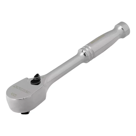 Ключ-трещотка 1/4&quot; Gross 14050, CrV, 120 зубьев, цельнометаллический, хром купить в Перми