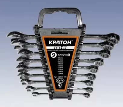Набор ключей комбинированных Кратон CWS-09 9 пр. 2 27 03 009 купить в Перми