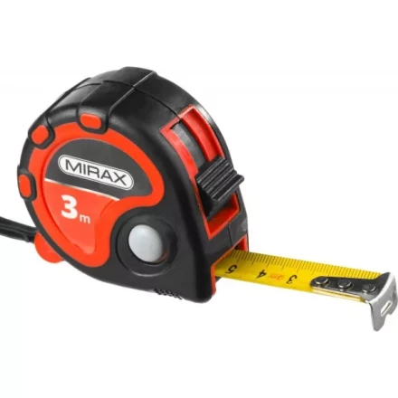 Рулетка MIRAX, 3 стопора, двухкомпонентный пластиковый корпус, 3мх16мм 34013-03-16 купить в Перми