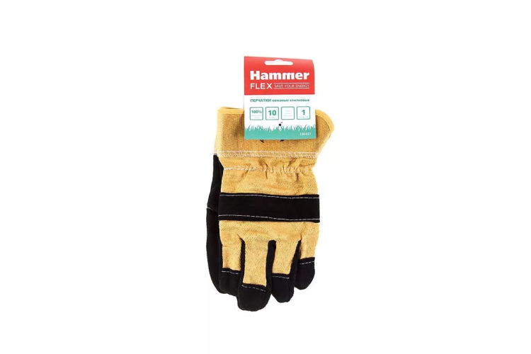 Спилковые перчатки повышенной прочности HAMMER 230-021 купить в Перми