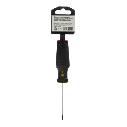 Отвертка, PH0х75 мм, S2, 3к рукоятка Denzel 121717 купить в Перми