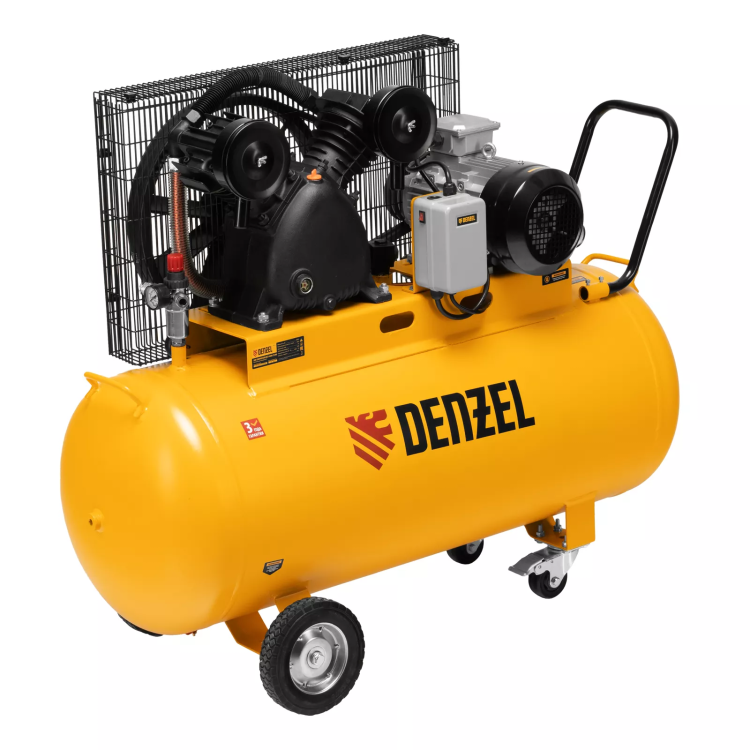Компрессор воздушный рем. привод Denzel BCV 4000-T/200, 4,0 кВт, 200 литров, 690 л/мин купить в Перми