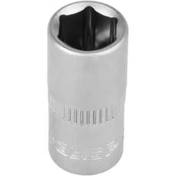 Головка торцовая ЗУБР "МАСТЕР" (1/4"), Cr-V, FLANK, хроматированное покрытие, 8мм 27715-08