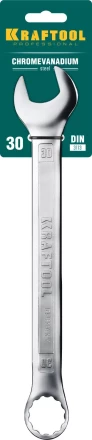 Ключ комбинированный KRAFTOOL, Cr-V, DIN 3113 27079-30 купить в Перми