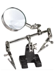 Зажим для пайки "Третья рука" с лупой SPARTA 914605