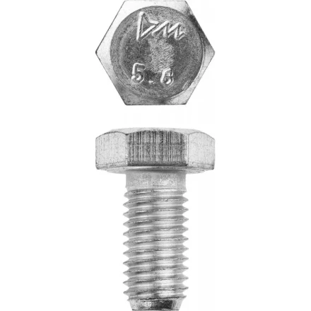 Болт ЗУБР &quot;МАСТЕР&quot; с шестигранной головкой, ГОСТ 7798-70, класс прочности 5.8, оцинкованный, M12x20мм, 5кг 303080-12-020 купить в Перми