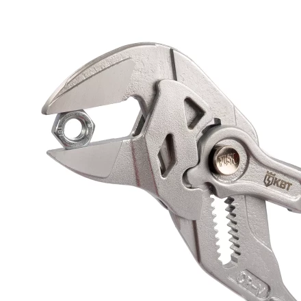Клещи переставные — гаечный ключ КВТ 180 мм с кнопочной самофиксацией (дублирующая запись) (82148) купить в Перми