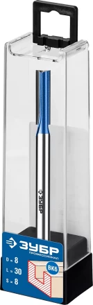ЗУБР 8 x 30 мм, хвостовик 8 мм, фреза пазовая прямая с нижними подрезателями, Профессионал (28755-8-30) купить в Перми
