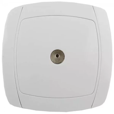 Розетка СВЕТОЗАР &quot;CITY LIGHT&quot; телевизионная одинарная в сборе, цвет белый SV-54215-W купить в Перми