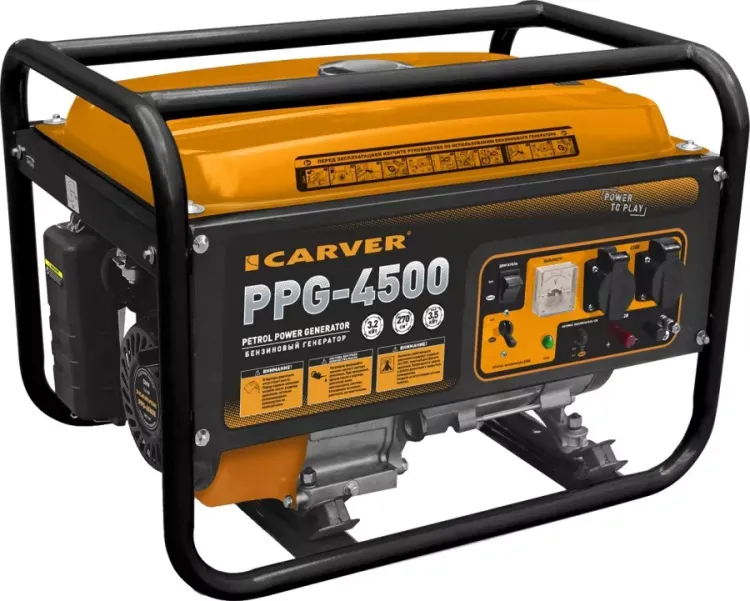 Генератор бензиновый CARVER PPG- 4500 LT-177F купить в Перми