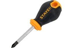 Отвертка STAYER "MASTER", двухкомпонентная рукоятка, магнитный наконечник, "STUBBY" ( бочка ), PH1x38мм 2510-38-1_z03