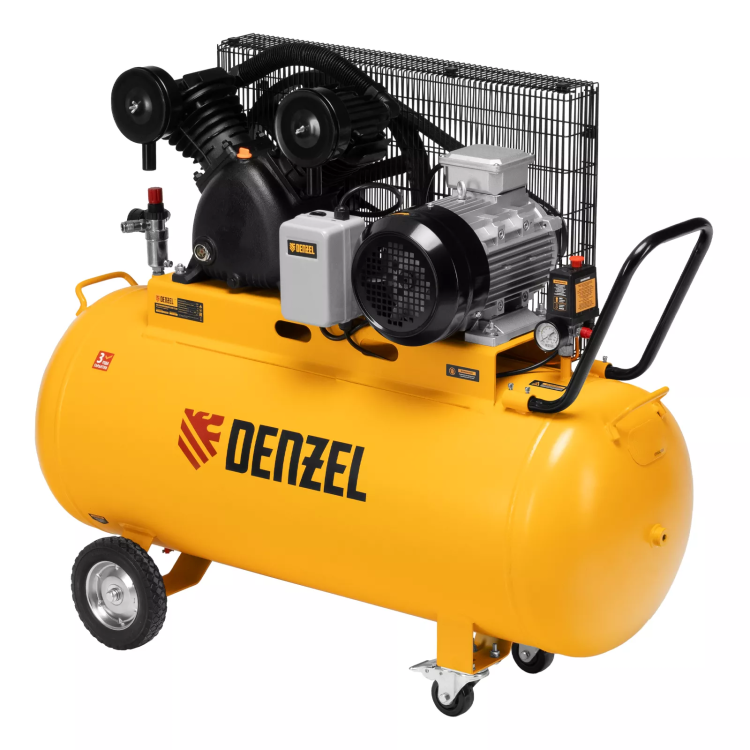 Компрессор воздушный рем. привод Denzel BCV 5500-T/200, 5,5 кВт, 200 литров, 850 л/мин купить в Перми