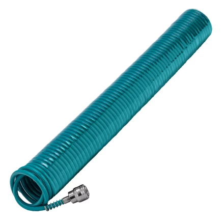 Полиуретановый спиральный шланг профессиональный BASF 15 м с быстросъемными соединением Stels 57009 купить в Перми