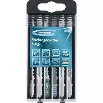 Набор полотен для электролобзика по дереву 6шт Profi пластиковый кейс GROSS 78290 купить в Перми