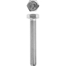 Болт ЗУБР "МАСТЕР" с шестигранной головкой, ГОСТ 7798-70, класс прочности 5.8, оцинкованный, M10x90мм, 5кг 303080-10-090