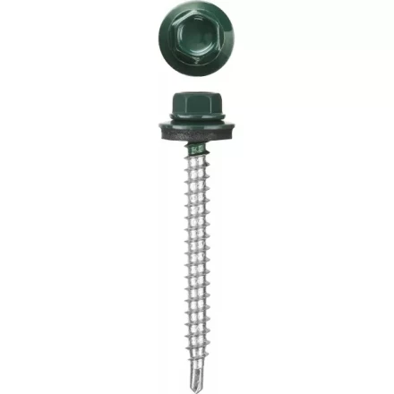 Саморезы СКД кровельные, RAL 6005 зеленый насыщенный, 29 х 4.8 мм, 2 500 шт, для деревянной обрешетки, STAYER 30300-48-029-6005 купить в Перми