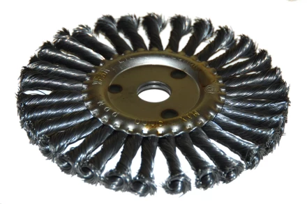 Щетка для УШМ Ф222/115 мм дисковая сталь витая 51583 купить в Перми