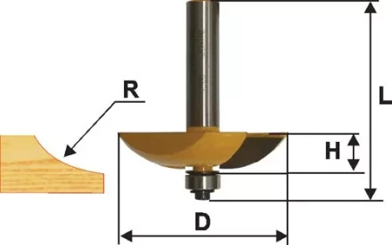 Фреза фигирейная горизонтальная Ф89Х159 мм хвостовик 12 мм 46567 купить в Перми