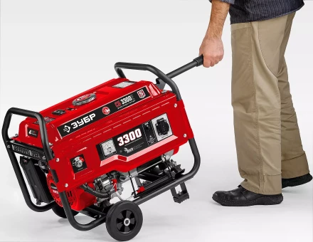 ЗУБР № 1 для генераторов мощностью до 3500 Вт, набор колес + рукоятка (НКР-1) купить в Перми