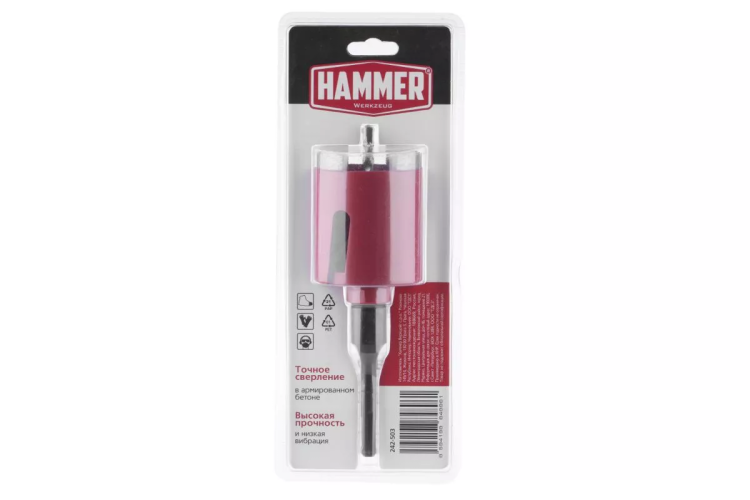 Коронка алмазная HAMMER Ф 68мм (242-503) купить в Перми