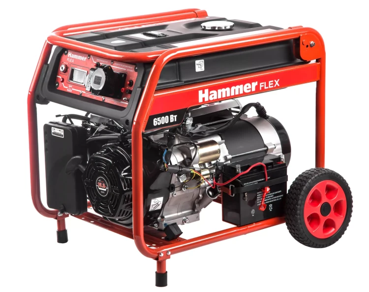 Бензоэлектростанция Hammer Flex GN7000ET с электрозапуском купить в Перми
