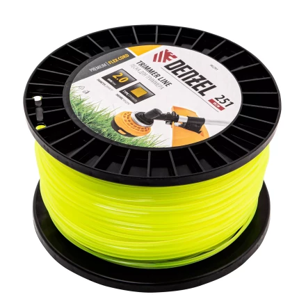Леска для триммера квадрат, 2,0мм х 251м, на DIN катушке FLEX CORD// Denzel 96291 купить в Перми