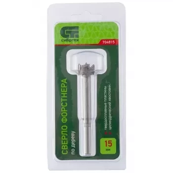 Сверло Форстнера по дереву 15 мм цилиндрический хвостовик СИБРТЕХ 704815 купить в Перми