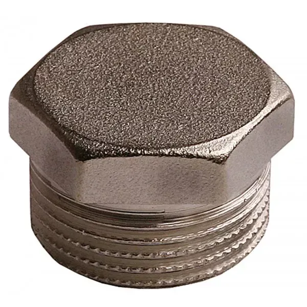 Заглушка GENERAL FITTINGS никелированная латунь, 6-ти гранная головка, наружная резьба, 1" 51097-S-1 купить в Перми