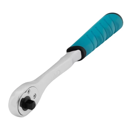 Ключ-трещотка 1/4&quot; Gross 14053, CrV, 90 зубьев, усиленный, хром купить в Перми