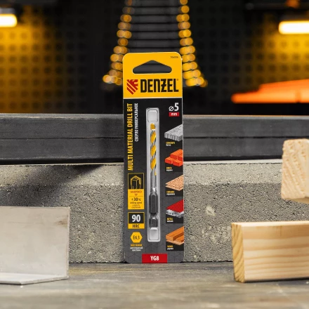 Сверло универсальное, Multi cut, 5 мм Denzel 706006 купить в Перми
