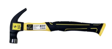 Молоток гвоздодер 450 грамм с фиберглассовой рукояткой и магнитом Энкор 23022 купить в Перми