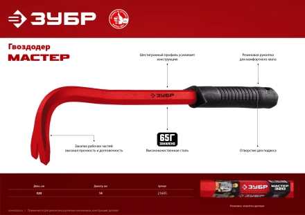 Гвоздодеры с ручкой серия МАСТЕР купить в Перми