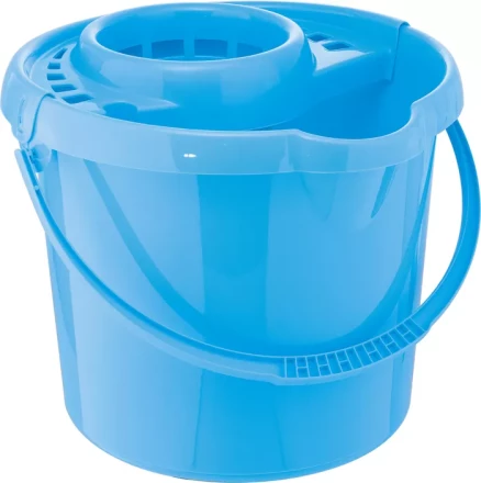 Ведро пластмассовое круглое с отжимом 12л, голубое ТМ Elfe 92964 купить в Перми