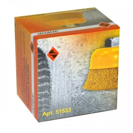 Щетка для УШМ М14/100 мм чашечная сталь прямая 51533 купить в Перми