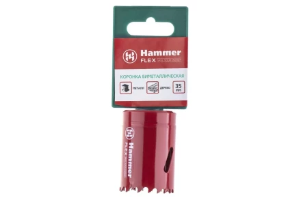 Коронка биметаллическая HAMMER Ф35х38мм 5/8&quot; BiMETALL (224-007) купить в Перми