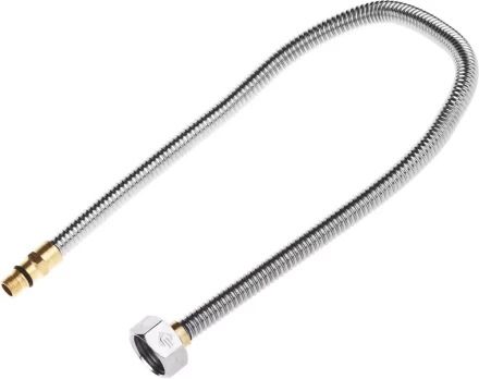 Подводка ЗУБР &quot;ЭКСПЕРТ&quot; сильфонная из нержавеющей стали, для смесителя, укороченная, г/ш (гайка-штуцер), 1/2&quot;, 0,5м 51012-050 купить в Перми