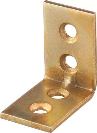 ЗУБР УМ-2.0, 25 x 25 x 17 x 2 мм, желтый цинк, узкий мебельный уголок (31031-25) купить в Перми