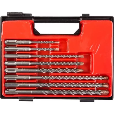 Набор ЗУБР: Буры по бетону, &quot;SDS-Plus&quot;, 5х110, 6х110, 6х160, 8х160, 8х210, 10х160, 10х210, 12х210мм, 8шт 29314-H8 купить в Перми