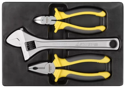 Набор STAYER Губцевые &quot;CHROMAX&quot; в пласт. боксе, 3 предмета 22703-H3 купить в Перми