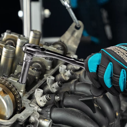 Ключ-трещотка 3/8&quot; Gross 14054, CrV, 90 зубьев, усиленный, хром купить в Перми