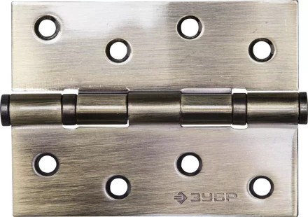 Петля универсальная ЗУБР &quot;ЭКСПЕРТ&quot;, 2 подшипника, цвет латунь (PB), с крепежом, 100х75х2,5мм, 2 шт 37601-100-1 купить в Перми