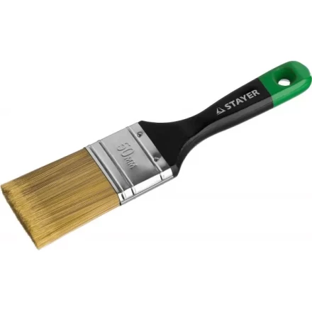 STAYER “KANEKARON-EURO”. Кисть плоская, искусственная щетина, деревянная ручка, 50мм 0106-050 купить в Перми