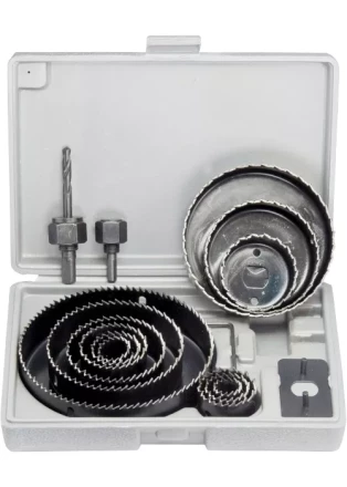 Набор кольцевых пил по дереву 19-127 мм 12 предметов MATRIX 70472 купить в Перми