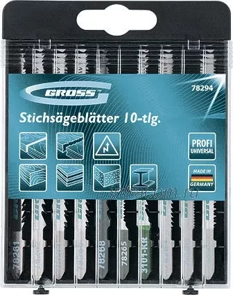 Набор полотен для электролобзика универсальный 10шт Profi пластиковый кейс GROSS 78294 купить в Перми